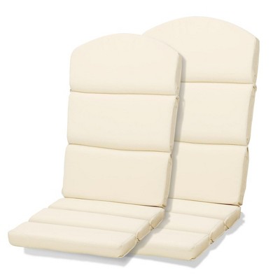 Aoodor Patio Chair Cushions for Adirondack Chairs, High-Back Design, 52"x20"x2.5" Olefin Fabric Slipcovers with Ties, for Outdoor Furniture, Set of 2