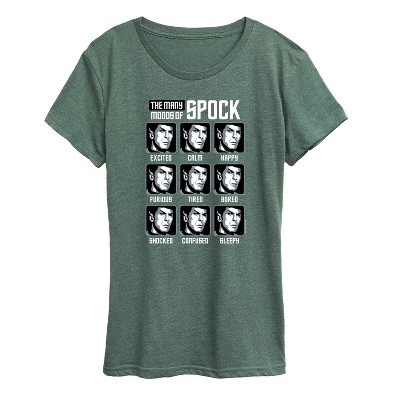 Women's - Star Trek - Spock Moods Short Sleeve Graphic T-Shirt