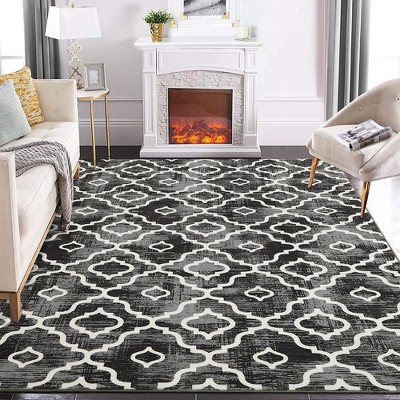 Modern Area Rug Machine Washable Moroccan Geometric Rug Farmhouse Boho Rug