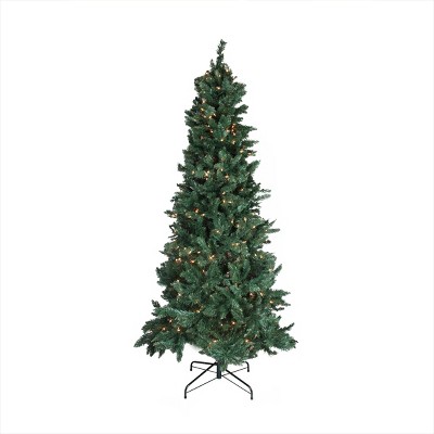 Northlight 9' Prelit Artificial Christmas Tree Slim Pine - Clear Lights