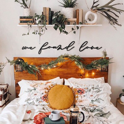 We Found Love Metal Wall Art, Romantic Home Decor