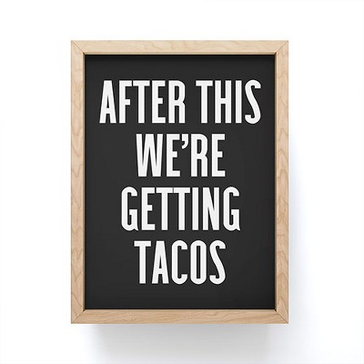 EnvyArt Getting Tacos Framed Mini Art Print 4" (H) x 3" (W) x 1" (D) - Society6