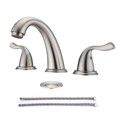 ALEXOUN 8-Inch 3 Holes 2 Handles Bathroom Sink Faucet, Brushed Nickel