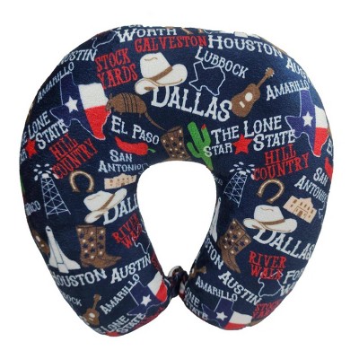 WOLF State Souvenir Printed Fiber Filled Travel Neck Pillow