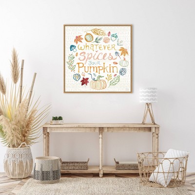 Amanti Art 30"x30" Harvest Whimsy IX by Dina June Framed Canvas Wall Art Print