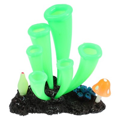 Unique Bargains Silicone Aquarium Simulation Horn Coral Fish Tank Landscape Decoration 3.39"x3.23" 1 Pc
