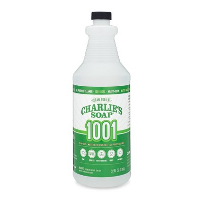 Charlie’s Soap Unscented 1001 Heavy Duty Degreaser Liquid Detergent Boosters - 32 fl oz
