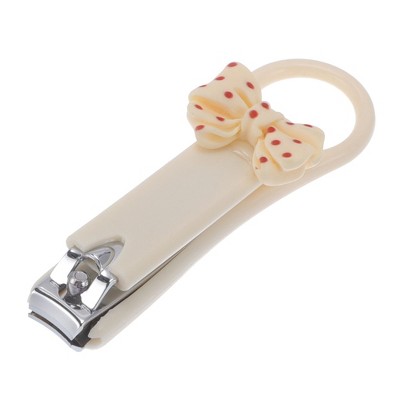 Unique Bargains Bow-knot Nail Clippers 3.15"x0.98" Beige 1 Pc