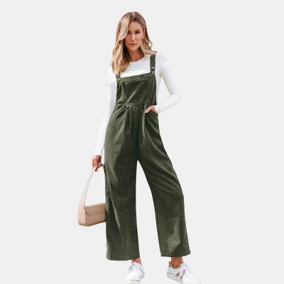 Women's Jumpsuit Corduroy Wide-Leg Overalls - Cupshe