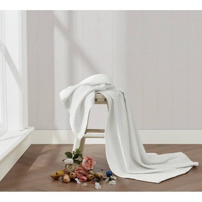 The Farmhouse by Rachel Ashwell 50"x60" Cotton Waffle Throw White