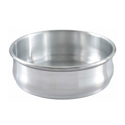 Winco Stackable Pizza-Dough Pan, Aluminum, 48 Ounce, 8" Dia