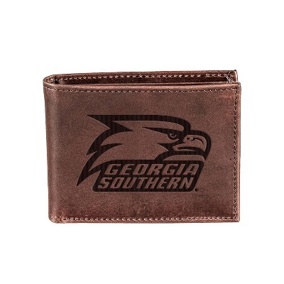Evergreen NCAA Georgia State Panthers Brown Leather Bifold Wallet Officially Licensed with Gift Box