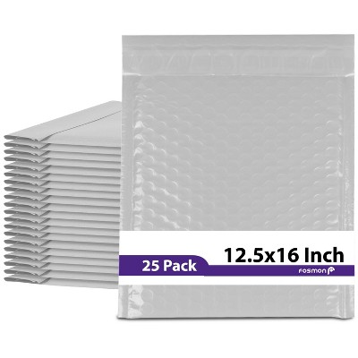 Fosmon #6 Poly Bubble Mailer 12.5 x 16, Extra Wide Padded Shipping Envelopes, White
