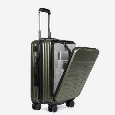 Traveler's Choice Mykel 22" Front Pocket Polycarbonate Hardside Spinner Carry On Suitcase
