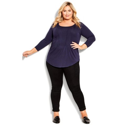 Avenue Milly Pleat Plain Top