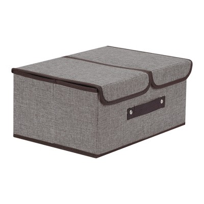 REGALWOVEN Collapsible Fabric Storage Bin with Handle and Lid for Shelves Closet