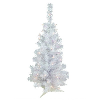 Northlight Pre-Lit Medium Rockport White Pine Artificial Christmas Tree - 3' - Clear Lights