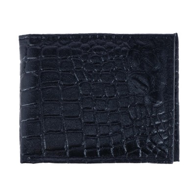 CTM Men's Alligator Print Bifold Wallet