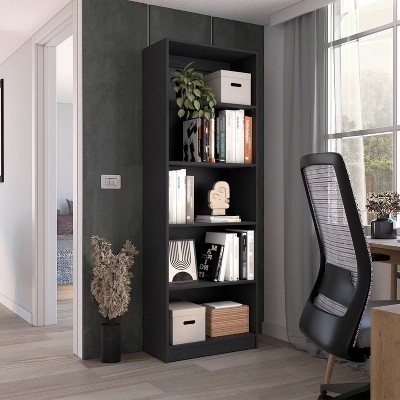 Sapphtopaz Slim Design Bookcase with Storage, Space Saving Display Bookshelf, Display Unit for Small Spaces, Office