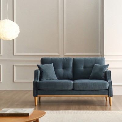 Creaminess 32 in. W x 57 in. H The Polyester Double Sofa With Waterproof Coating And USB Charging.