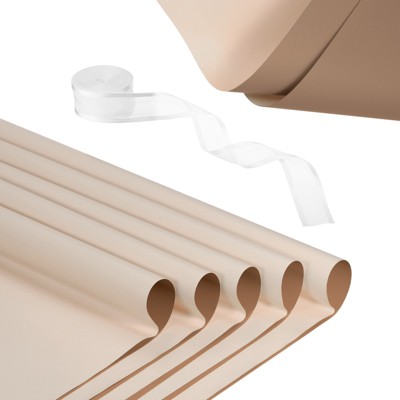 Unique Bargains Waterproof DIY Crafts Packaging Gift Wrap with Ribbon 1 Set