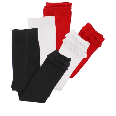 RuffleButts Baby Girls 3-Pack Footless Ruffle Tights