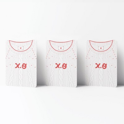 Love/Friendship Greeting Card Pack (3ct) "XO Sweater" by Ramus & Co
