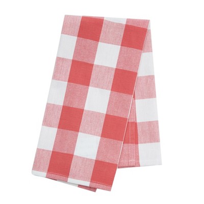 C&F Home Franklin Coral Gingham Check Kitchen Towel