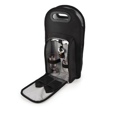Metro™: Onyx 2-Bottle Tote by True, Black Finish