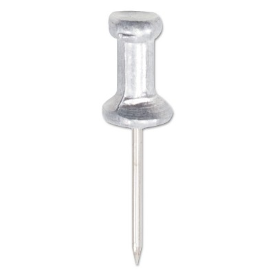 Gem Aluminum Head Push Pins Aluminum Silver 5/8" 100/Box CPAL5