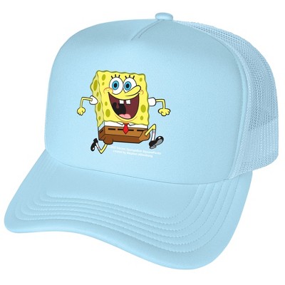 Spongebob Squarepants Running Spongebob Foam Trucker Cap Light Blue
