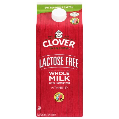 Clover Sonoma Lactose Free Vitamin D Whole Milk - 0.5gal