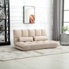 HOMCOM Convertible Floor Sofa Chair, Folding Couch Bed, Guest Chaise Lounge with 2 Pillows, Adjustable Backrest and Headrest - 3 of 4