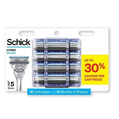 Schick Hydro Dry Skin Men's Razor Refills - 12ct