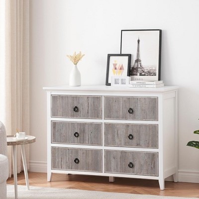 Whizmax Dresser for Bedroom with 5 Drawers, Wide Chest of Drawers, Long Wooden Dresser for Bedroom, Living Room, Hallway, Nursery