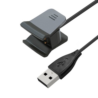 Insten USB Charging Cable Compatible with Fitbit Alta HR Fitness Tracker, Black, 10 in