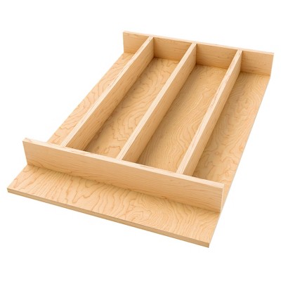 Rev-A-Shelf Natural Maple Right Size Utensil Insert Home Storage Kitchen Organizer Compartment Drawer Accessory