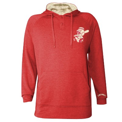 MLB Cincinnati Reds Men's Hooded Raglan Henley Jersey
