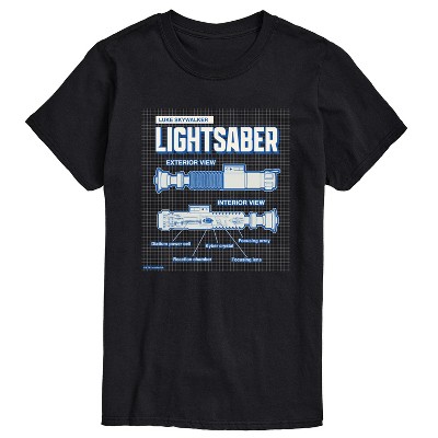 Men's - Star Wars - Luke Saber Schematic Short Sleeve Graphic T-Shirt