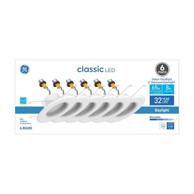 GE 6pk 65W Daylight Light Bulbs