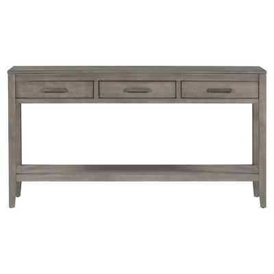 Bella Depot 59.1''W 3-Drawer Console Table with 1 Shelf