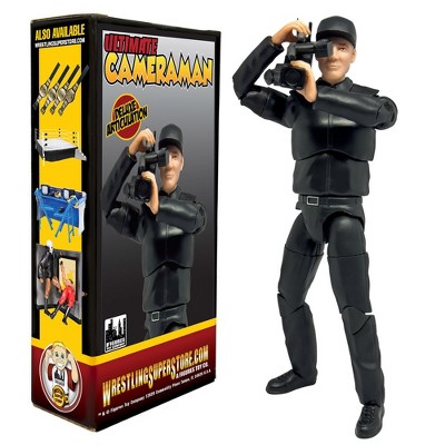 Ultimate TV Camera Man with Deluxe Articulation for WWE & AEW Wrestling Action Figures