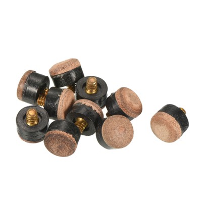 Unique Bargains Snooker Billiard Screw-on Pool Stick Cue Tips 10 Pcs