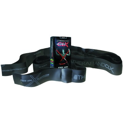THERABAND CLX Resistance Band, Loops, Home Exercise, Level 6, Black, Special Heavy, 7.3 lbs. Resistance, 5 Foot