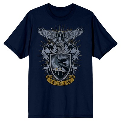 Harry Potter Hogwarts Ravenclaw House Crest Adult Navy Blue Graphic T-Shirt