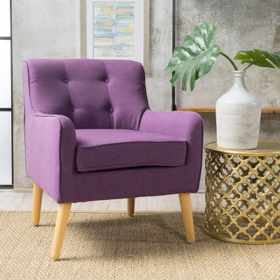 NicBex Accent Chair Upholstered Comfortable with Wood Frame Lounge Chair Reading Chair Comfy Chair for Living Room, Purple