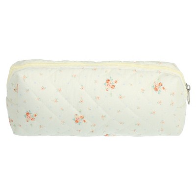 Unique Bargains Durable Small Quilted Makeup Bag Beige 1 Pc