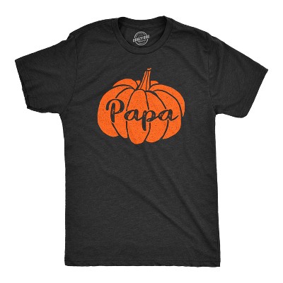 Mens Papa Pumpkin T Shirt Funny Family Halloween Tee - Crazy Dog Men's T Shirt For Halloween Season