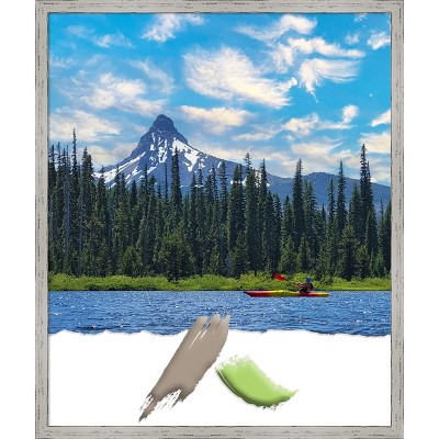 Amanti Art Shiplap White Narrow Wood Picture Frame
