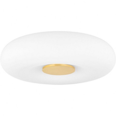 Mitzi Imani 1 - Light Flush Mount in  Aged Brass Opal Matte Shade